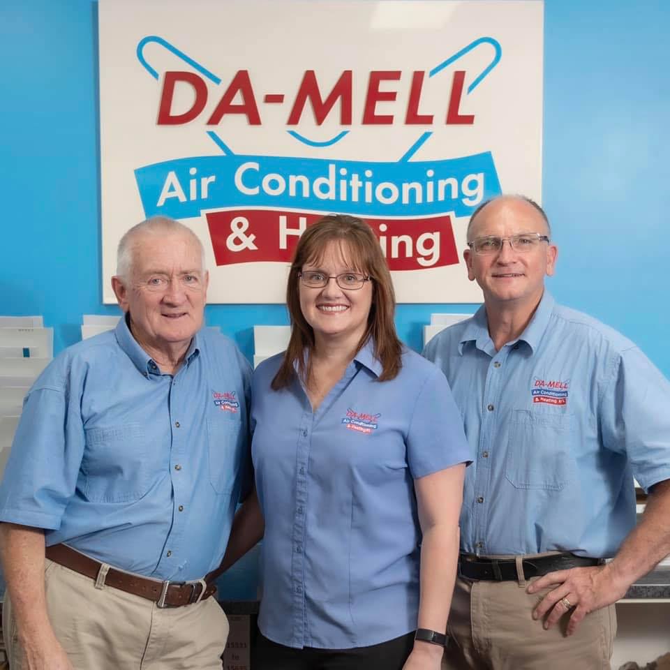 John, Tania and the Mellors family at the Da-Mell showroom in Emu Heights